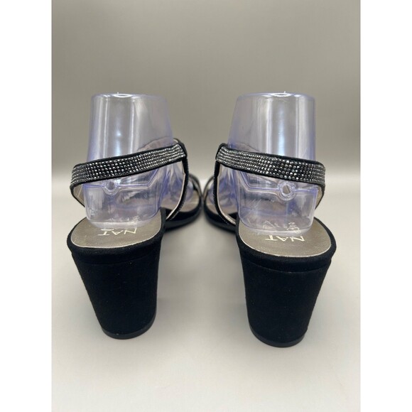 Naturalizer Vanessa2 Womens Strappy Heeled Sandals Rhinestone Black Sz 9 WIDE - Picture 5 of 7